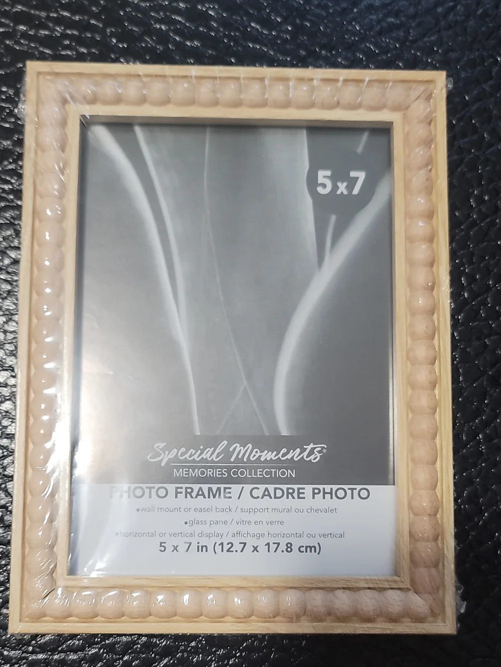 Special Moments Beaded Light Wood 5x7 Photo Frame